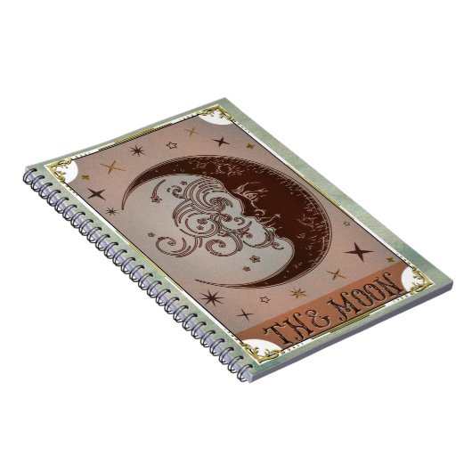 De Moon  Tarot Card Celestial Art Notitieboek (Rechterzijde)