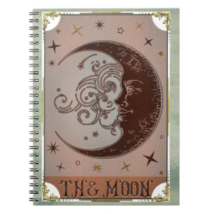 De Moon  Tarot Card Celestial Art Notitieboek