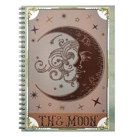 De Moon Tarot Card Celestial Art Notitieboek (Voorkant)