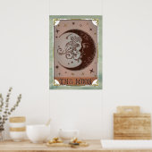 De Moon Tarot Card Celestial Art Poster (Keuken)