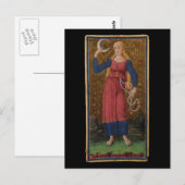 De Moon Tarot-kaart Briefkaart (Voorkant / Achterkant)