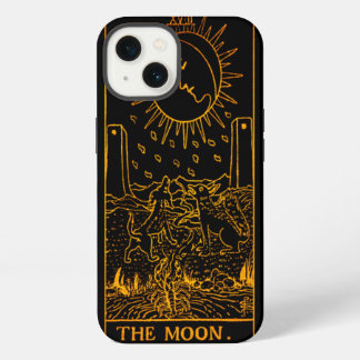 De Moon Tarot-Kaart | Goud en zwart | Majoor Arcan iPhone 13 Hoesje