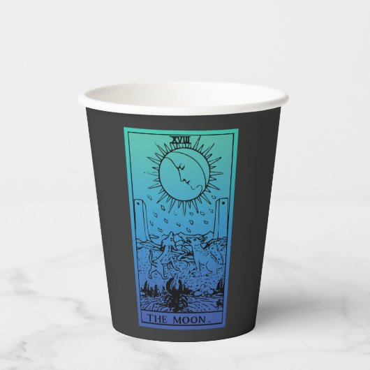 De Moon Tarot Kaart Gradient Paper Cups Papieren Bekers (Voorkant)