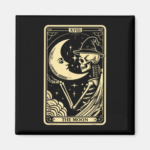 De Moon Tarot Kaart Halloween Skeleton Witch Manne Magneet