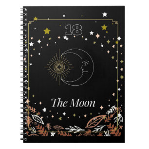 De Moon tarot-kaart, hemelse Notitieboek