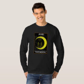 De Moon Tarot Kaart met kat T-shirt (Voorkant volledig)