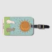 De Moon tarot kaart modern majoor Arcana Bagagelabel (Voorkant (horizontaal))