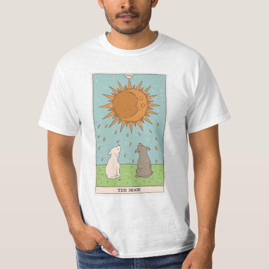 De Moon tarot kaart modern majoor Arcana T-shirt (Voorkant)