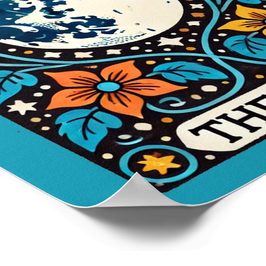 De Moon Tarot Kaart Volle Maan Luna Poster (Hoek)