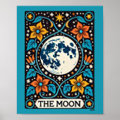 De Moon Tarot Kaart Volle Maan Luna Poster (Voorkant)