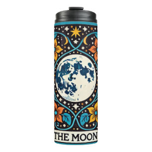 De Moon Tarot Kaart Volle Maan Luna Thermosbeker
