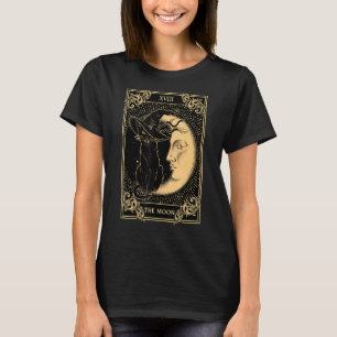 De Moon Tarot Xvii geïnspireerde zwarte kat-heks P T-shirt