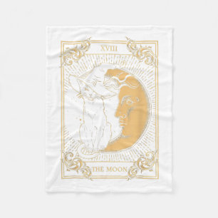 De Moon Tarot XVII is de inspiratie voor Black Cat Fleece Deken