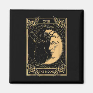 De Moon Tarot XVII is de inspiratie voor Black Cat Magneet