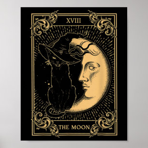 De Moon Tarot XVII is de inspiratie voor Black Cat Poster