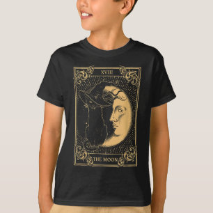De Moon Tarot XVII is de inspiratie voor Black Cat T-shirt