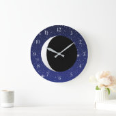 De Moon van Crescent op een Achtergrond van de Sta Grote Klok (Huis)