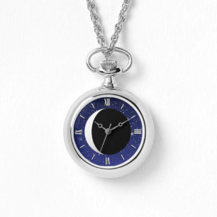 De Moon van Crescent op een Achtergrond van de Sta Horloge