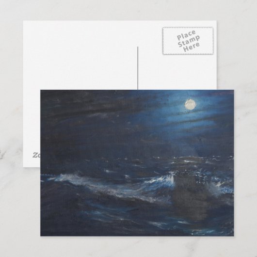 De moon van het verklikkerlicht briefkaart (Voorkant / Achterkant)