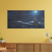 De moon van het verklikkerlicht canvas afdruk (Insitu (Woonkamer))