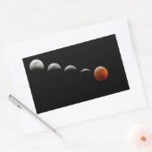 De moonfasen aan een volledige Verduistering van d Rechthoekige Sticker (Envelop)