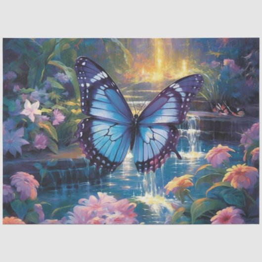 De Moonlight Butterfly Serie Ontwerp 14 Tissuepapier (Voorkant)