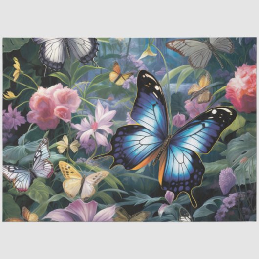 De Moonlight Butterfly Serie Ontwerp 5 Tissuepapier (Voorkant)