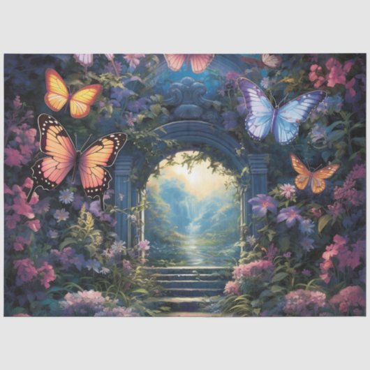 De Moonlight Butterfly Serie Ontwerp 6 Tissuepapier (Voorkant)