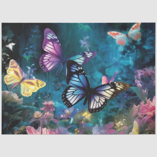 De Moonlight Butterfly Series Design 4 Tissuepapier (Voorkant)