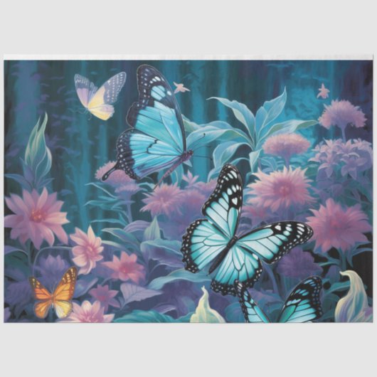 De Moonlight Butterfly Series Design 8 Tissuepapier (Voorkant)