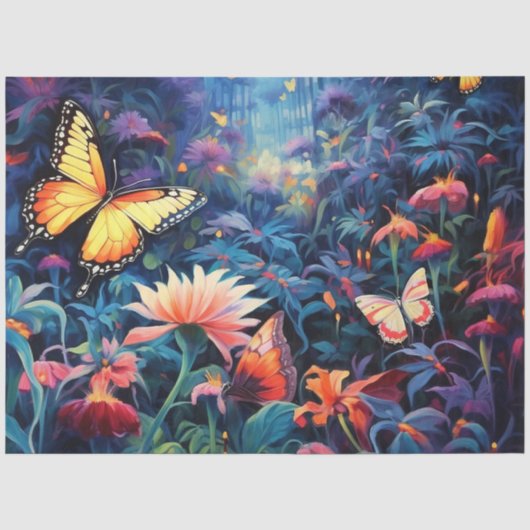De Moonlight Butterfly Series Design 9 Tissuepapier (Voorkant)