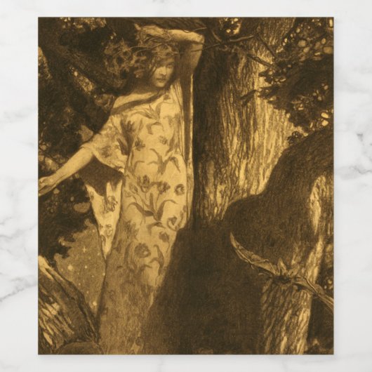 De Moonlight Guardians of the Night Wijn Etiket (Enkel label)