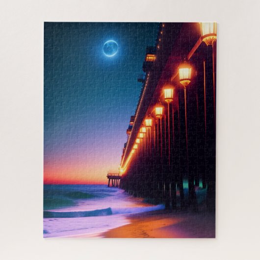 De moonlit pier legpuzzel (Verticaal)