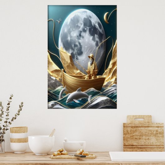 De Moonlit Visser's Dream Poster (Keuken)