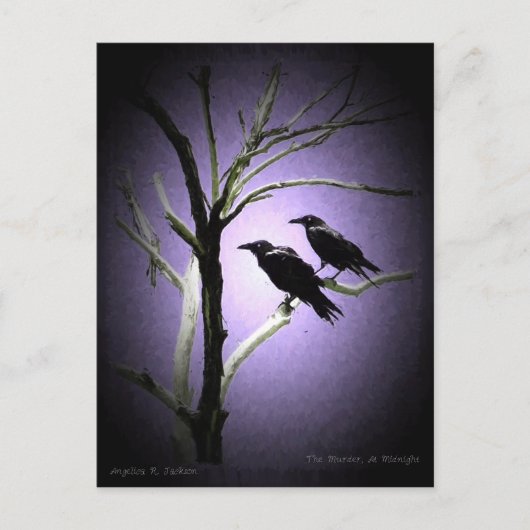 De moord om middernacht briefkaart (Voorkant)