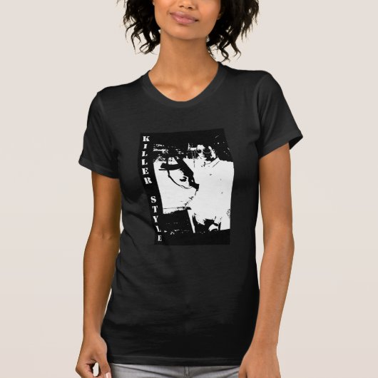 De moordenaar voor de dames... over donker t-shirt (Voorkant)