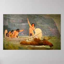 De Moose Chase George de Forest Brush 1888 Poster