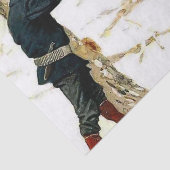 De Moose Hunt door Frederic Remington Tissuepapier (Detail)