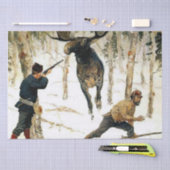 De Moose Hunt door Frederic Remington Tissuepapier (Craft)