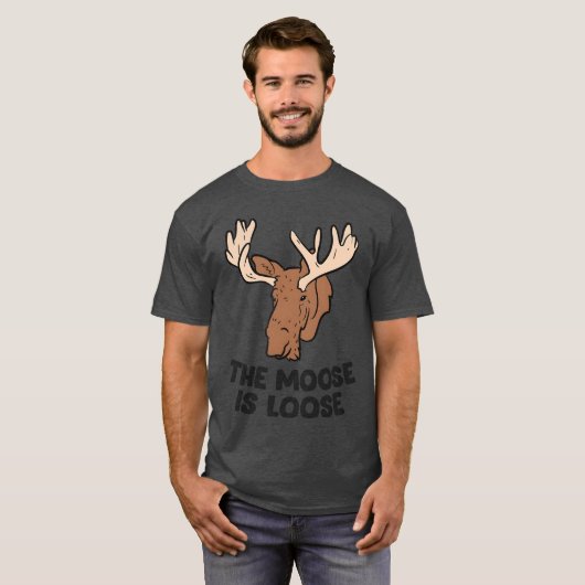 De Moose is een losse Schattigee eland lovers moos T-shirt (Voorkant volledig)