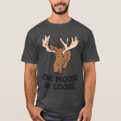 De Moose is een losse Schattigee eland lovers moos T-shirt (Voorkant)