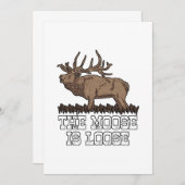 De Moose is los Bedankkaart (Voorkant / Achterkant)