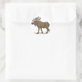 De Moose Ronde Sticker (Tas)