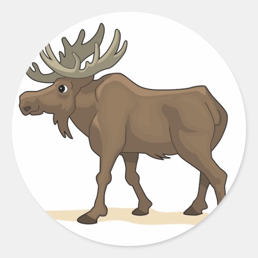 De Moose Ronde Sticker (Voorkant)