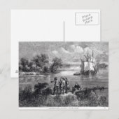 De Moravianen die de Delaware overstijgen Briefkaart (Voorkant / Achterkant)