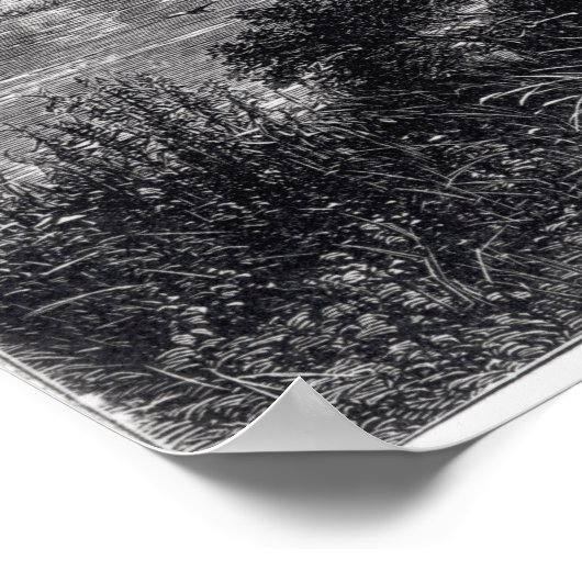 De Moravianen die de Delaware overstijgen Poster (Hoek)