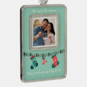 de MoreTheMERRIER Ultrasound Verzilverd Omlijst Ornament (Rechts)