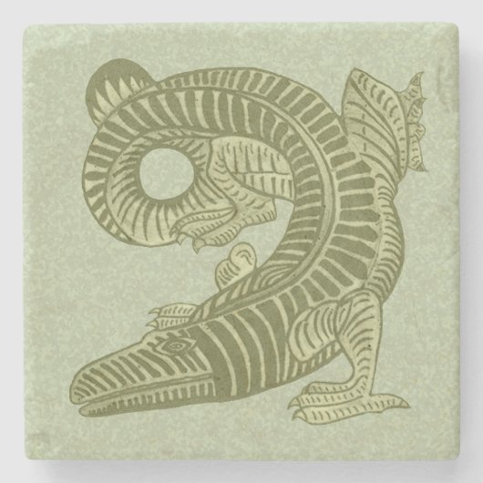 De Morgan's Alligator Marble Stone Onderzetter (Voorkant)