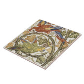 De Morgan's papegaaien op Grapevine Collectie Tegeltje (Zijkant)