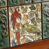 De Morgan's papegaaien op Grapevine Collectie Tegeltje